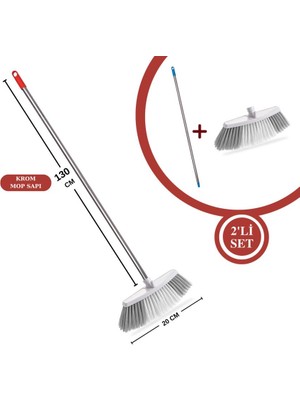 Flora Krom Mop Sapı FT508 ve Kibar Oto Fırçası F167