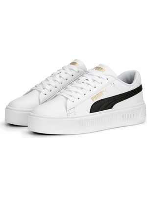 Puma Smash Platform V3 Kadın Beyaz Günlük Spor Ayakkabı 390758-04