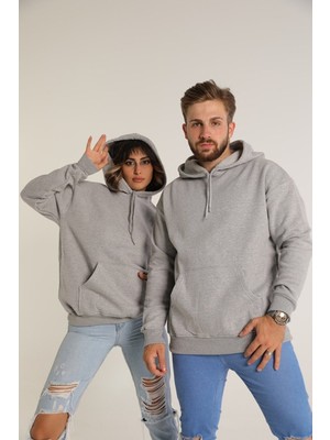 BAV Butik Ayvitrin Sevgili Kombini Çift Ovarsize Kapşonlu Üç Iplik Sweatshirt