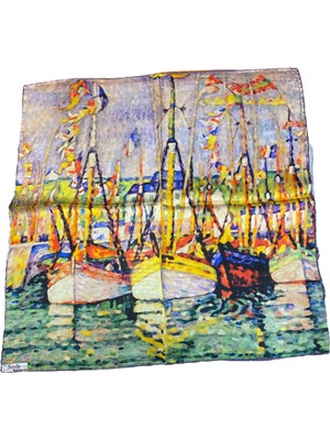 Turkish Silk Store Paul Signac Ipek Bandana  Fular