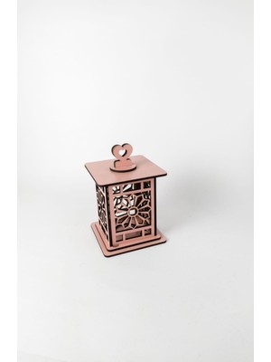 Faumea Ahşap Mumluk Pembe