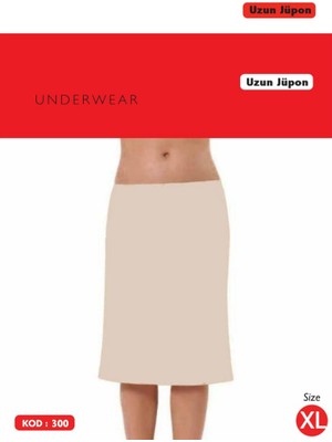 Q-En Kadın Bej Uzun Jüpon  - Kod 300-2304, Xl, Siyah