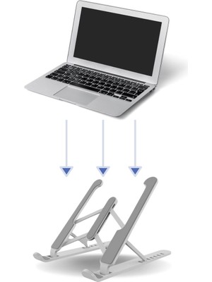 Xnews Ayarlanabilir Plastik Dizüstü Destek Tabanı Katlanabilir Taşınabilir Laptop Sehpası Yükseltici