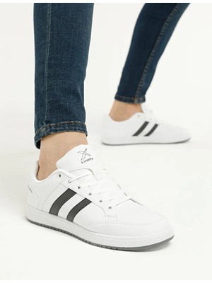Kinetix Kort Pu 3pr Termo Kaymaz Taban Beyaz Erkek Sneaker Beyaz