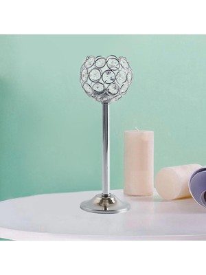 Acelit Koni Mumlar Için Kristal Mum Tutucu, Modern Dekoratif Şamdan 24CM (Yurt Dışından)