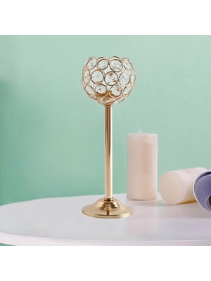 Acelit Altın Adak Mum Tutucuları, Tealight Mum Tutucu 24CM Altın (Yurt Dışından)