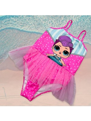Lolli Boom Kids  Kız Çocuk Balerin Tütülü Mayo Pembe Lol Punk