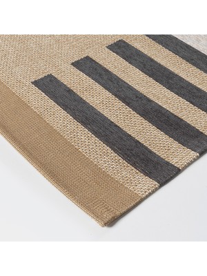 Cool Halı Brooklyn Brk 13 Natural Gri Jüt Hasır Görünümlü Kaymaz Taban Dokuma Modern Makine Dokuması Kilim