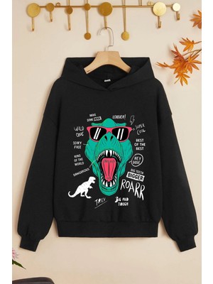 Trendypassion Çocuk T - Rex Baskılı Sweatshirt