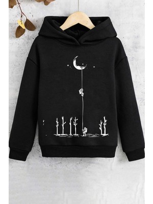 Trendypassion Çocuk Uzay Temalı Baskılı Sweatshirt