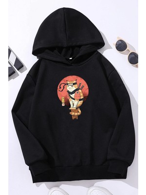 Trendypassion Çocuk Shinobi Kedi Baskılı Sweatshirt