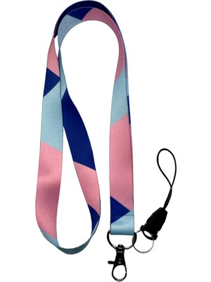 Stormistoretr Pembe Mavi Rengarenk Boyun İpi 42 cm 1 Adet Telefon Askısı