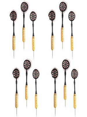 Delta 12 Adet 22 Gram Dart Oku Çelik Uç Pirinç Gövde Renkli Kanat Dart Oku Seti