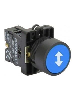 İmpact Yaylı Buton İşaretli Mavi / Beyaz Ok 22 mm