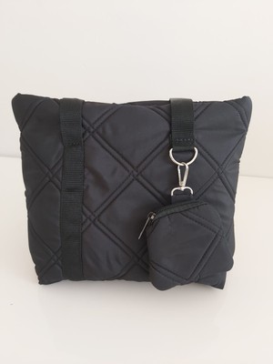 Moda Premium Bags Paraşüt Kumaşlı ve Cüzdan Hediyeli Siyah El ve Omuz Çantası