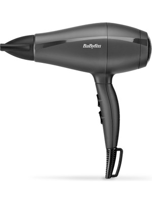 BaByliss 2000W İtalyan Motor 3 Isı 2 Hız Ayarlı Yoğunlaştırıcı Başlıklı Saç Kurutma Makinesi Gri 5910E