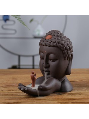 Tütsü Brülör Seramik Sanatçısı Censer Yoga Konileri Tutucu Dekor Buda Kafa