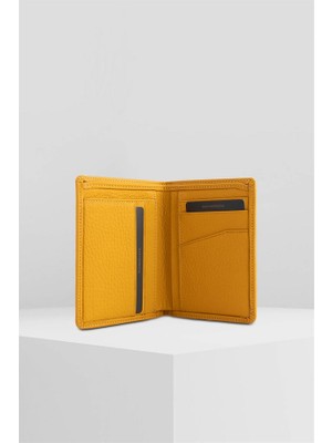 BIFOLD SLIM FLOTTER YELLOW HAKİKİ DERİ CÜZDAN