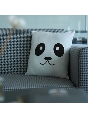 Hediye Sepeti Hediyesepeti Sevimli Panda Tasarımlı Dekoratif Yastık