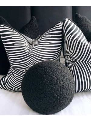 Sevara Dekor Teddy Top Yastık Siyah