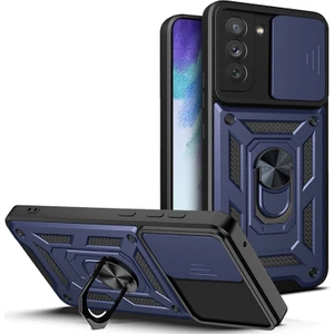 Samsung Galaxy S20 Fe Kılıf Lens Sürgülü Yüzüklü Tank Silikon Pars