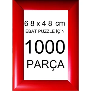 Plus Balıksırtı Puzzle Çerçevesi 1000 Parça Için Ebat 68CMX48CM Kırmızı