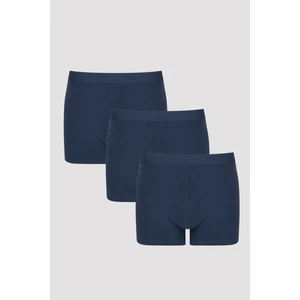 Basic Mavi 3'lü Boxer Külot