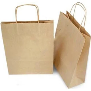 Ecen Plast Kraft Burgu Saplı Çanta (50 Adet)