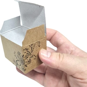 Ecen Plast Kraft Mini Hediye Kutusu 5,5X4X4 cm