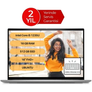 Inspiron 16 5620 İntel Core i5-1235U 16GB Ram 512GB SSD 16 Inç FHD+ Ubuntu İntel Core i56207006U