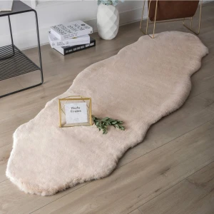 Napoli Home Yumuşak Tüylü Çiftkafa Tavşan Premium Kalite Post Peluş Halı Vizon