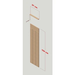 Duvar Paneli 27 cm Genişlik x 105 cm Ham Mdf Duvar Paneli ( 10 mm Kalınlık )