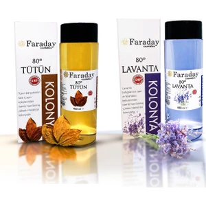 Faraday Cosmetics Faraday Tütün ve Lavanta Kolonya 400 ml x 2 Adet 80 Derece