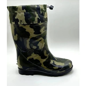 Kamuflaj Desen Içi Kürklü Su Geçirmez Avcı Plastik Çizme
