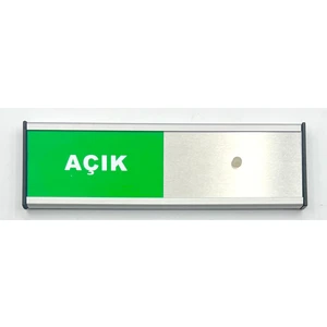 Se-Dizayn Açık - Kapalı Tabelası Sürgülü Kapı Yönlendirme Levhası Xl