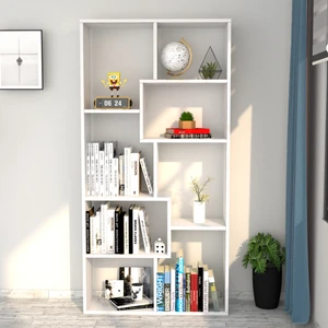 Zebra Dekoratif Kitaplık Beyaz