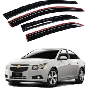 ŞüsCarOto Aksesuar Chevrolet Cruze Uyumlu Mugen Cam Rüzgarlığı Seti Piano Black 4 lü Ithal