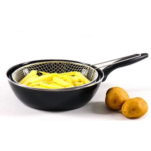 Alev Emaye Telli Kızartma Wok Tavası 26CM