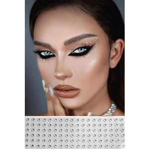 Kristal Yuvarlak Işıltılı Yüz ve Vücut Makyaj Taşı Sticker – Parti, Festival ve Özel Gün Aksesuarı