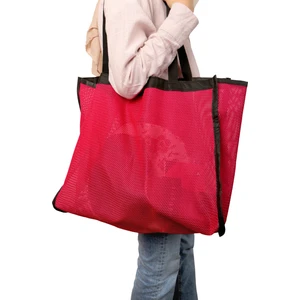 Juzk Solutions Unisex Gül Pembe File Alışveriş Plaj Çantası
