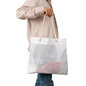 Juzk Solutions Unisex Beyaz File Alışveriş Plaj Çantası