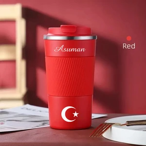 NRD Life Hediyelik Kişiye Özel İsim Baskılı Çelik Termos Termos Mug Kupa Kırmızı (500 ml )