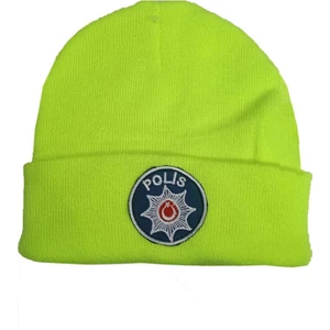 Asker Vadisi Polis Trafik Akrilik Yün Bere Neon Yeşili