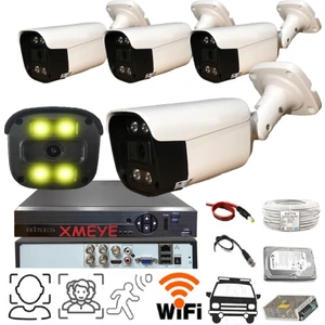 4 Kameralı Araç Yüz ve İnsan Tanımalı Hareket Algılayan 5 Mp Lens 1080P Gece Renkli Gösteren Metal Kasa Güvenlik Kamerası Seti BS2404W