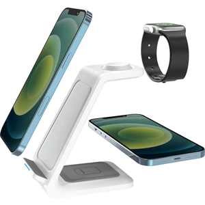 Aw1- 20W Apple iPhone Airpods Watch 3in1  Uyumlu Kablosuz Wireless Şarjlı Standı