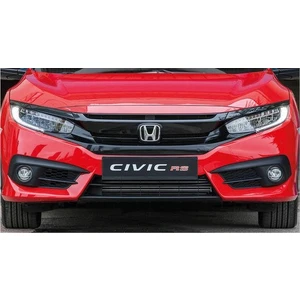 Honda civic fc5 uyumlu rs ön panjur ve far kaşları siyah 2016+