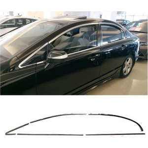 Honda civic fd6 cam çerçevesi kenar çıtası krom tamtur 2006 / 2012 10 parça