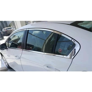 Honda civic fb7 uyumlu cam çerçevesi kenar çıtası krom tamtur 2012 / 2016 14 parça