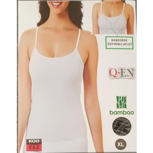 Kaşkorse Sütyenli Atlet Kod 711, L, Siyah