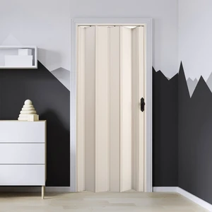 Faran Dekorasyon 115 x  215 Beyaz Renk Camsız Pvc Akordiyon Katlanır Kapı - Frnakmodel-18